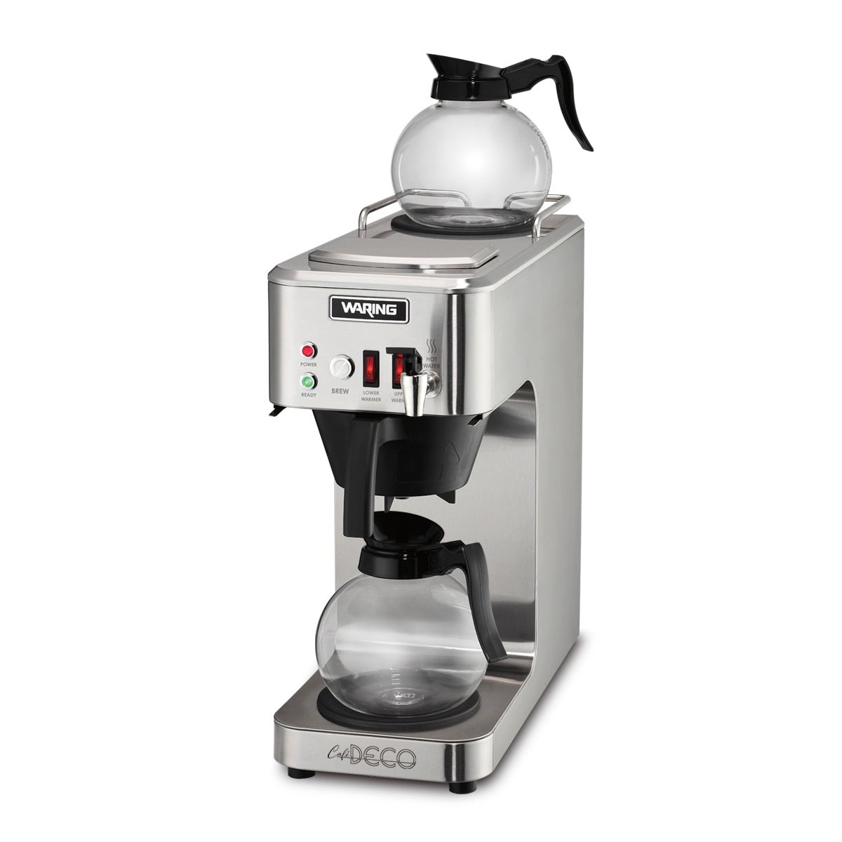 WCM50P "Café Deco" Automatic Coffee Brewer with Two Warmers & Hot Water Faucet by Waring Commercial