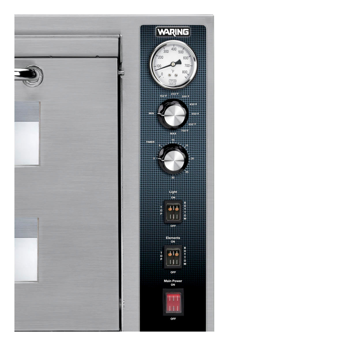 WPO700 Single Chamber Double-Deck Commercial Pizza Oven by Waring Commercial