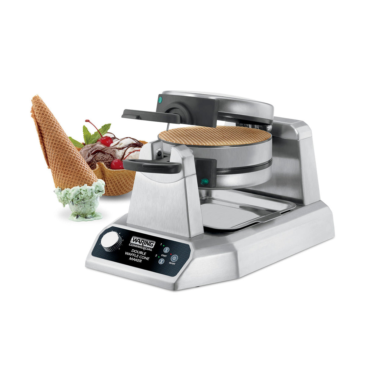 WWCM200 Heavy-Duty Double Waffle Cone Maker by Waring Commercial