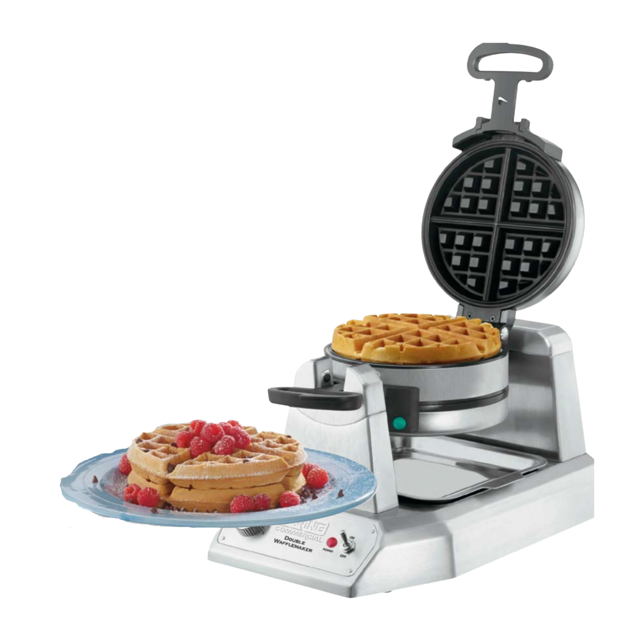 WW200 Double Heavy-Duty Belgian Waffle Maker by Waring Commercial