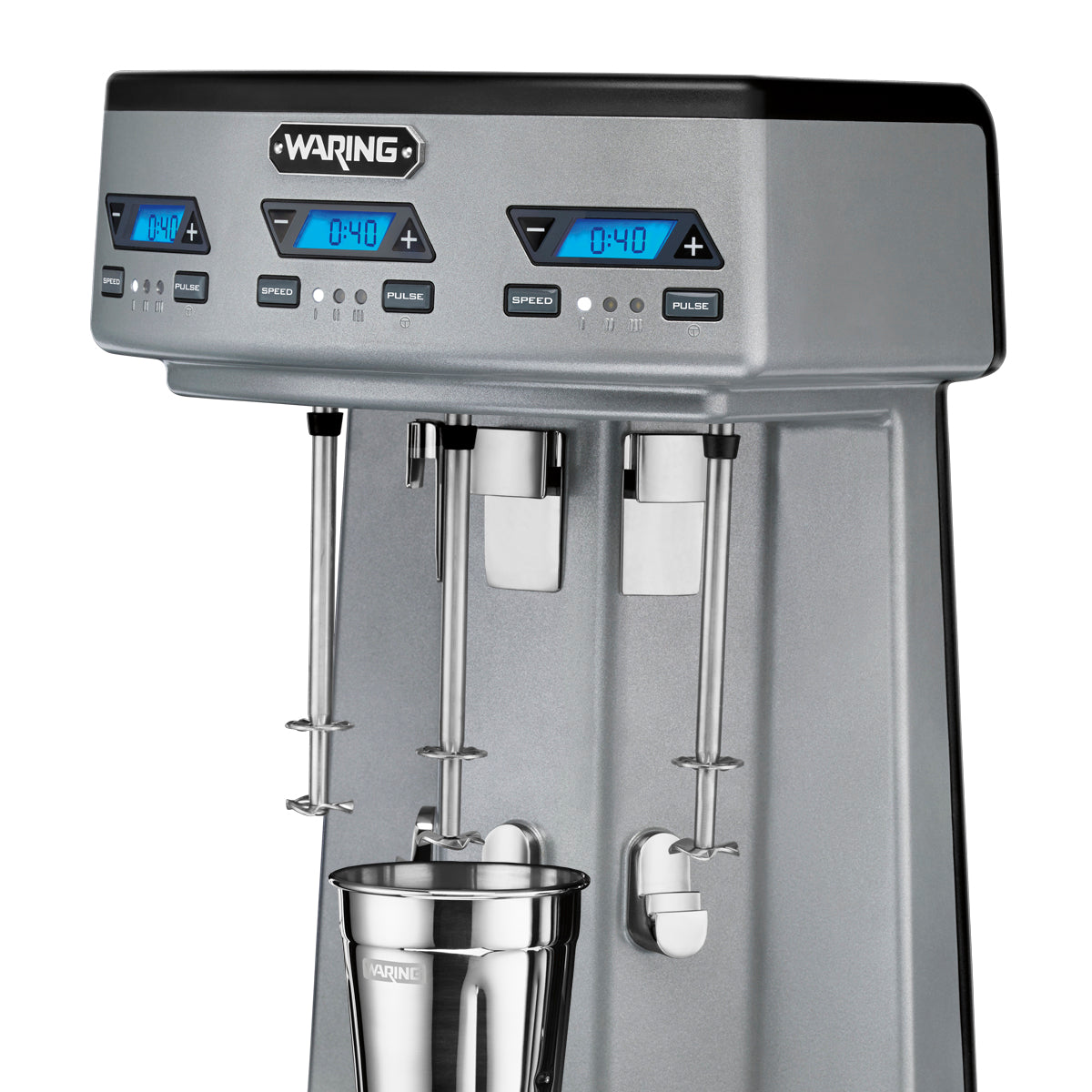 WDM360TX Heavy-Duty Triple-Spindle Drink Mixer with Timer & Hands Free Operation by Waring Commercial