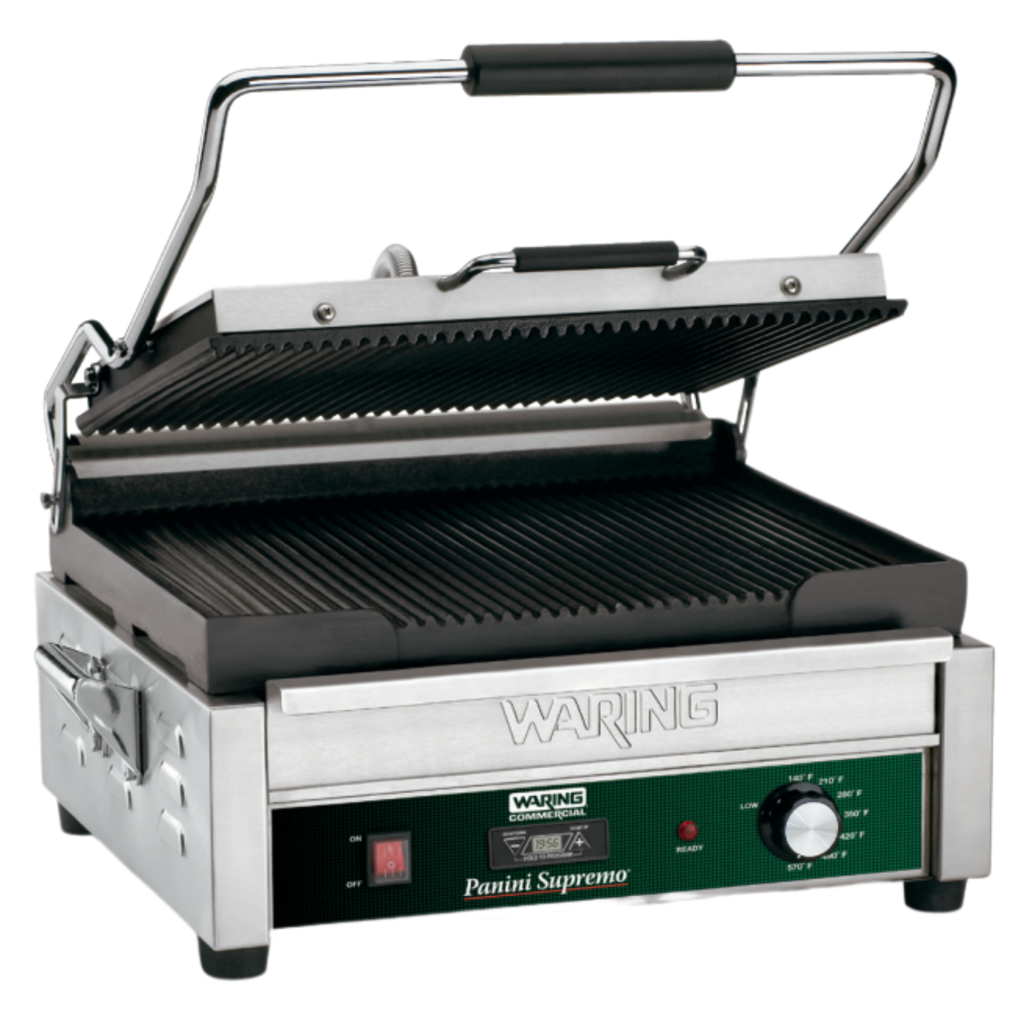 WPG250T Panini Supremo with Timer - Large Panini Grill by Waring Commercial