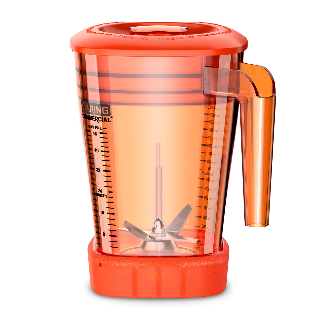 CAC93X-28 - Orange 48-oz. BPA-Free Copolyester Container Complete with Blade & Lid— MX Series