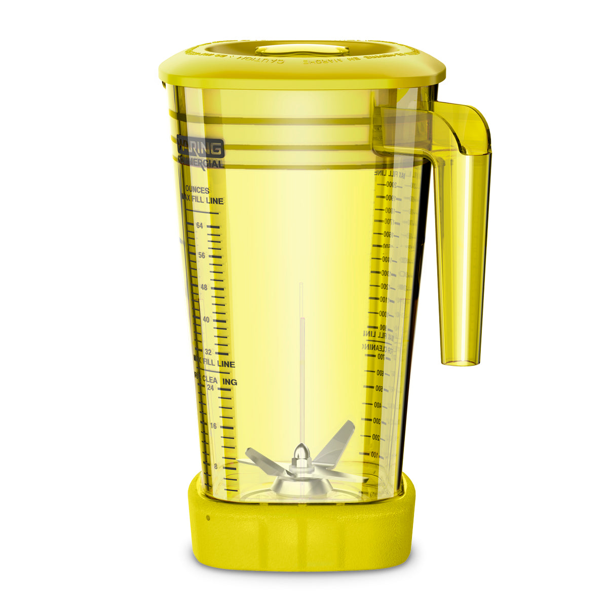 CAC95-03 - "The Raptor" 64-oz. BPA-Free Yellow Copolyester Container Complete with Blade and Lid — MX Series