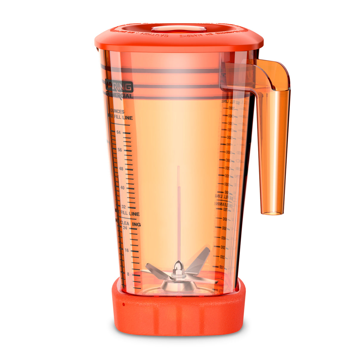 CAC95-28 - "The Raptor" 64-oz. BPA-Free Orange Copolyester Container Complete with Blade and Lid — MX Series