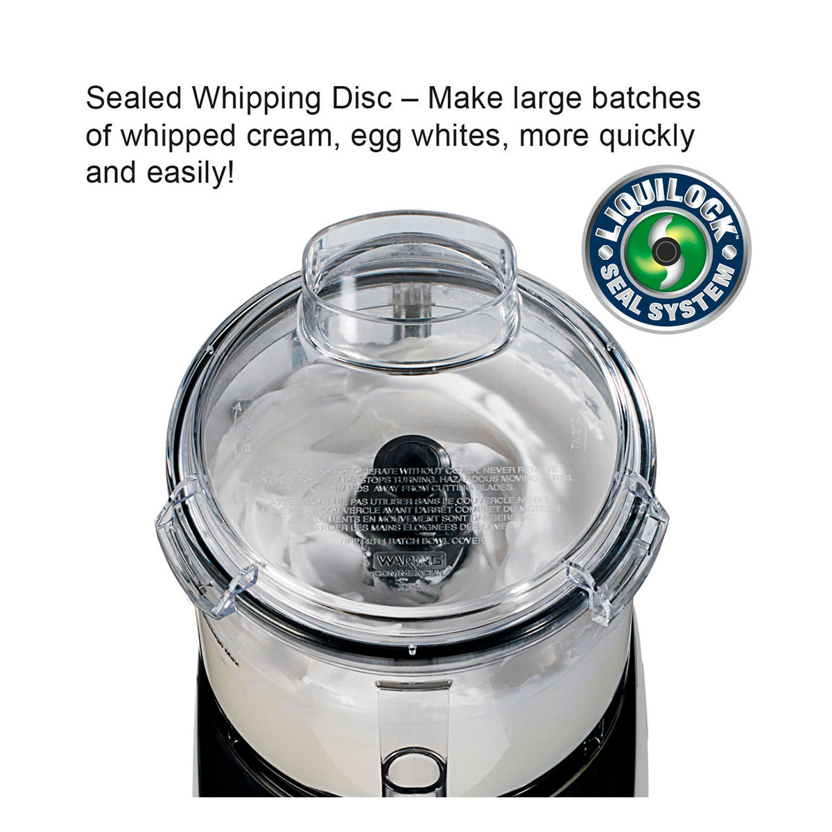 WFP11SW - 2.5-Qt. Bowl Cutter Mixer with Flat Lid and LiquiLock Seal System by Waring Commercial