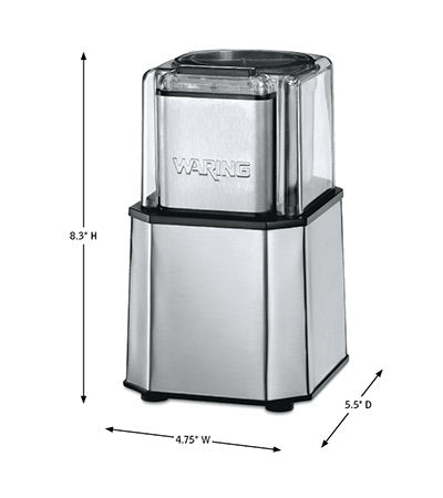 WSG30 - 1.5-Cup Commercial Heavy-Duty Spice Grinder w/ 3 Stainless Steel Cutter Bowl and Storage Lids by Waring Commercial