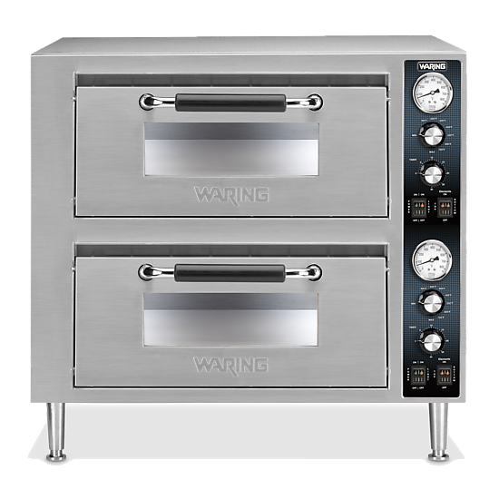 WPO750 Double Chamber Double-Deck Commercial Pizza Oven by Waring Commercial