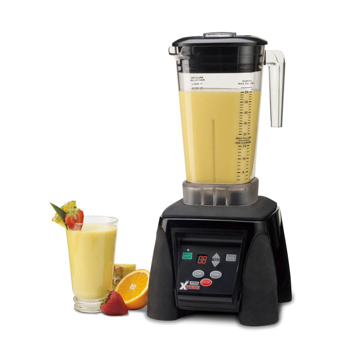 MX1100XTX Heavy-Duty Blender with Electronic Keypad, Timer & "The Raptor" 64 oz Copolyester Jar by Waring Commercial