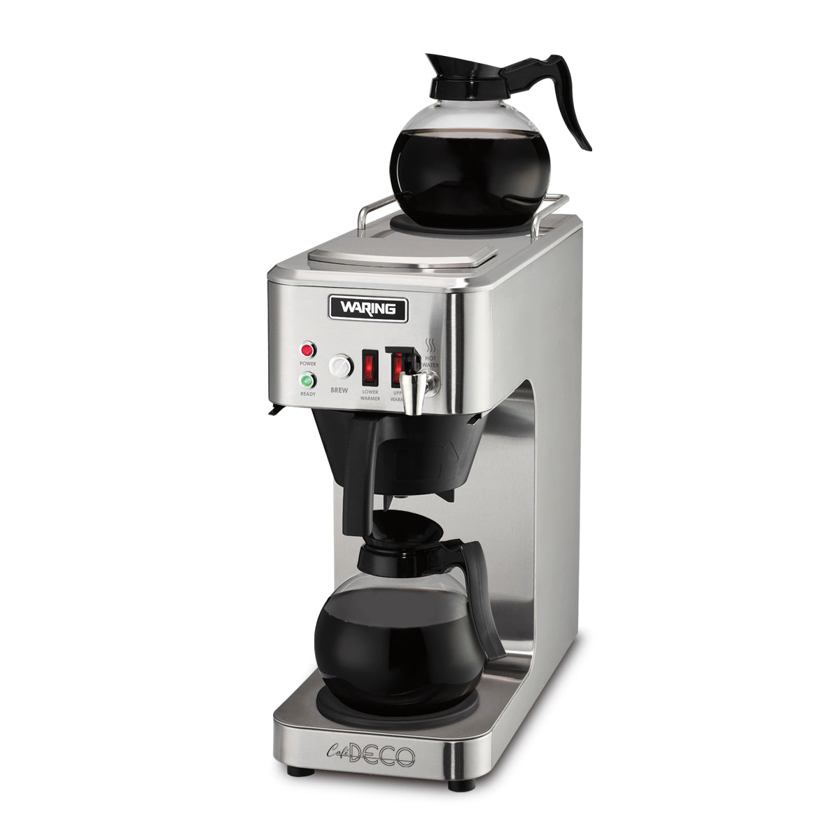 WCM50P "Café Deco" Automatic Coffee Brewer with Two Warmers & Hot Water Faucet by Waring Commercial