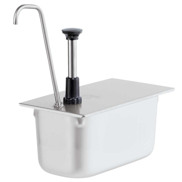 1/3-Size Pan Pump, Tall Spout - Stainless Steel